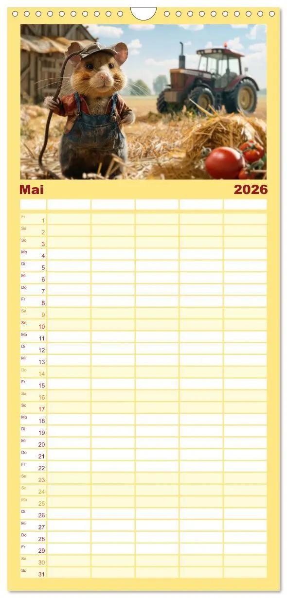 Bild: 9783516492040 | Familienplaner 2026 - Der tierisch lustige Bauern-Kalender mit 5...