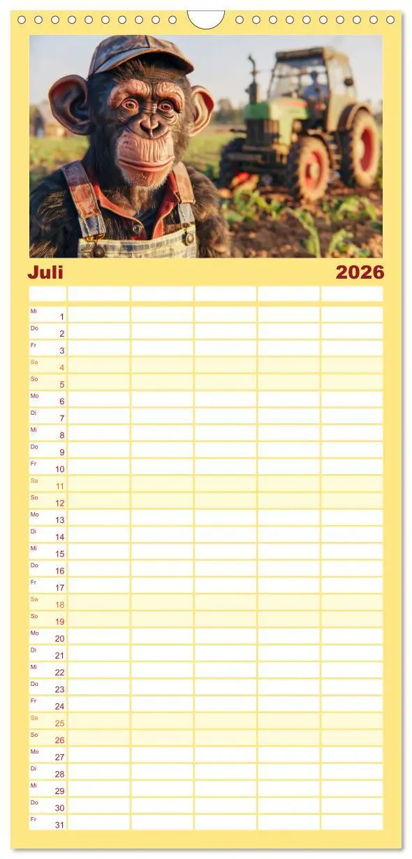 Bild: 9783516492040 | Familienplaner 2026 - Der tierisch lustige Bauern-Kalender mit 5...