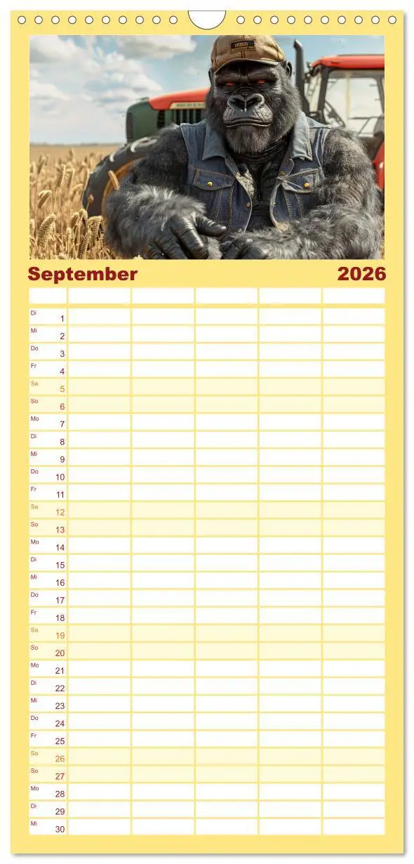 Bild: 9783516492040 | Familienplaner 2026 - Der tierisch lustige Bauern-Kalender mit 5...
