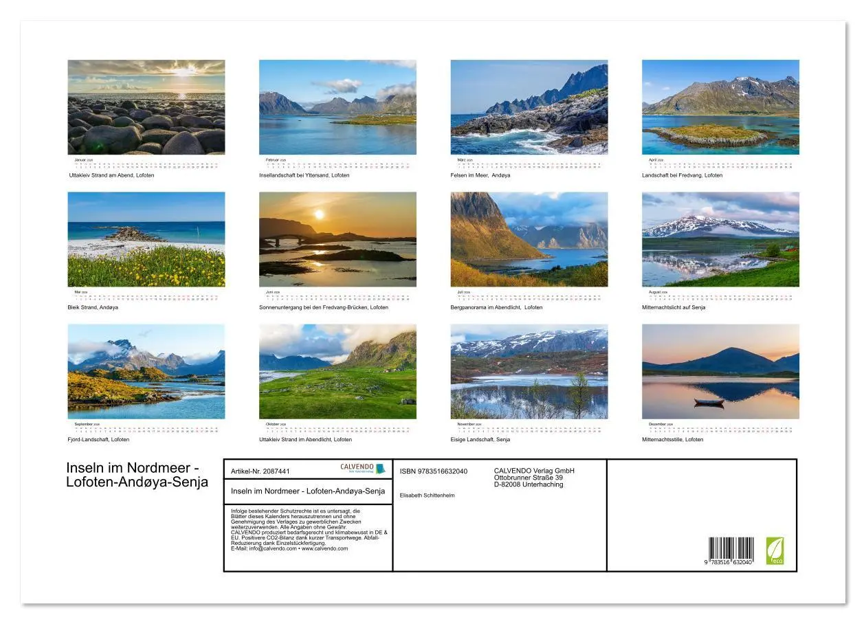 Bild: 9783516632040 | Inseln im Nordmeer - Lofoten-Andøya-Senja (Wandkalender 2026 DIN A2...