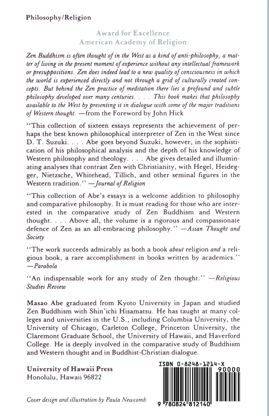 Rückseite: 9780824812140 | Abe | Zen and Western Thought Pa | Masao Abe | Taschenbuch | Englisch