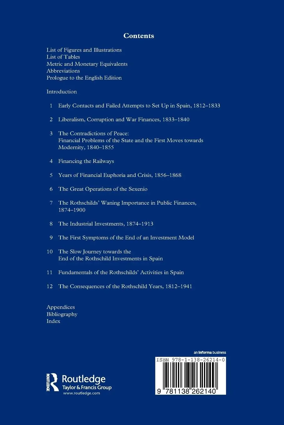 Rückseite: 9781138262140 | The House of Rothschild in Spain, 1812-1941 | Miguel A. López-Morell