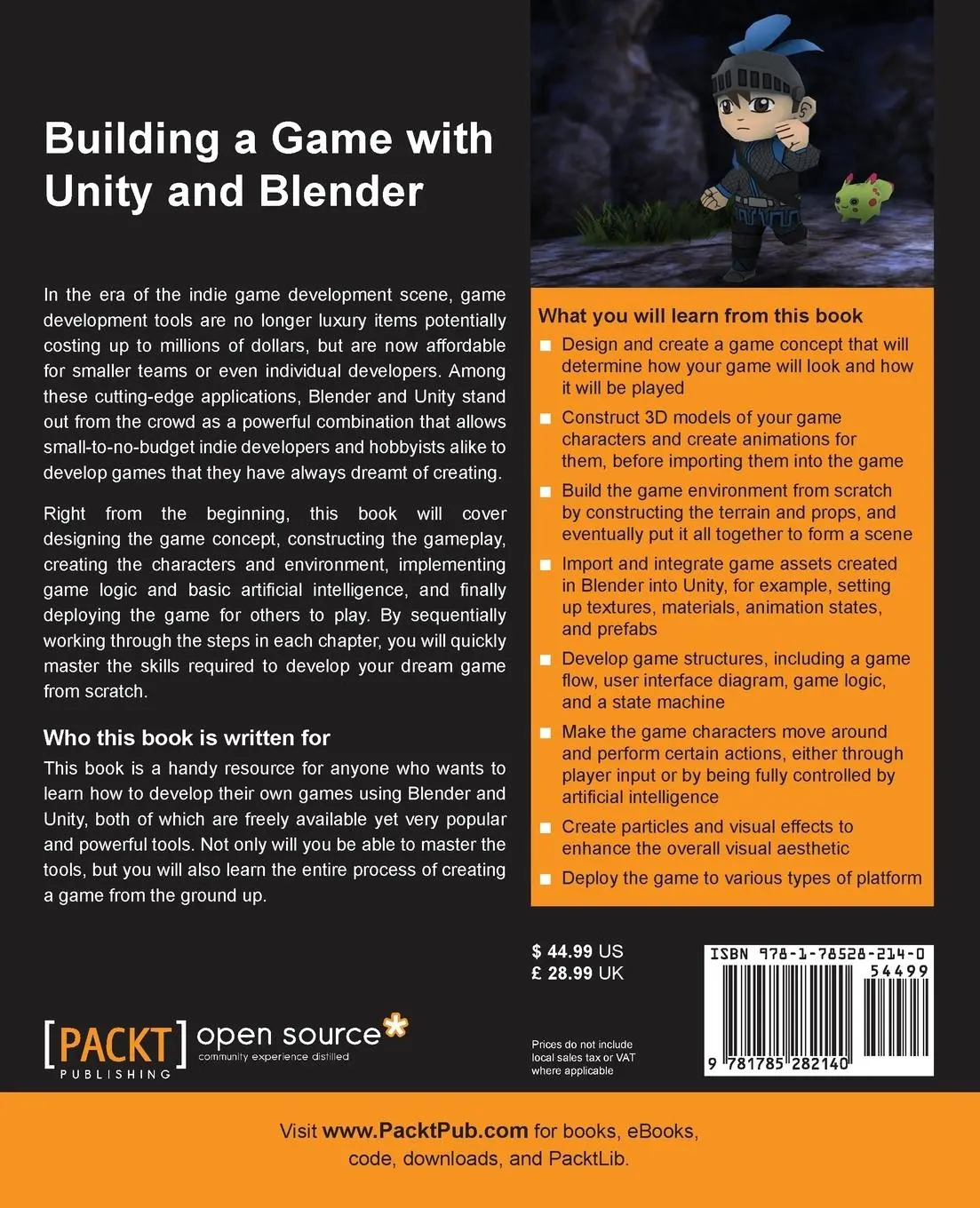 Rückseite: 9781785282140 | Building a Game with Unity and Blender | Lee Zhi Eng | Taschenbuch