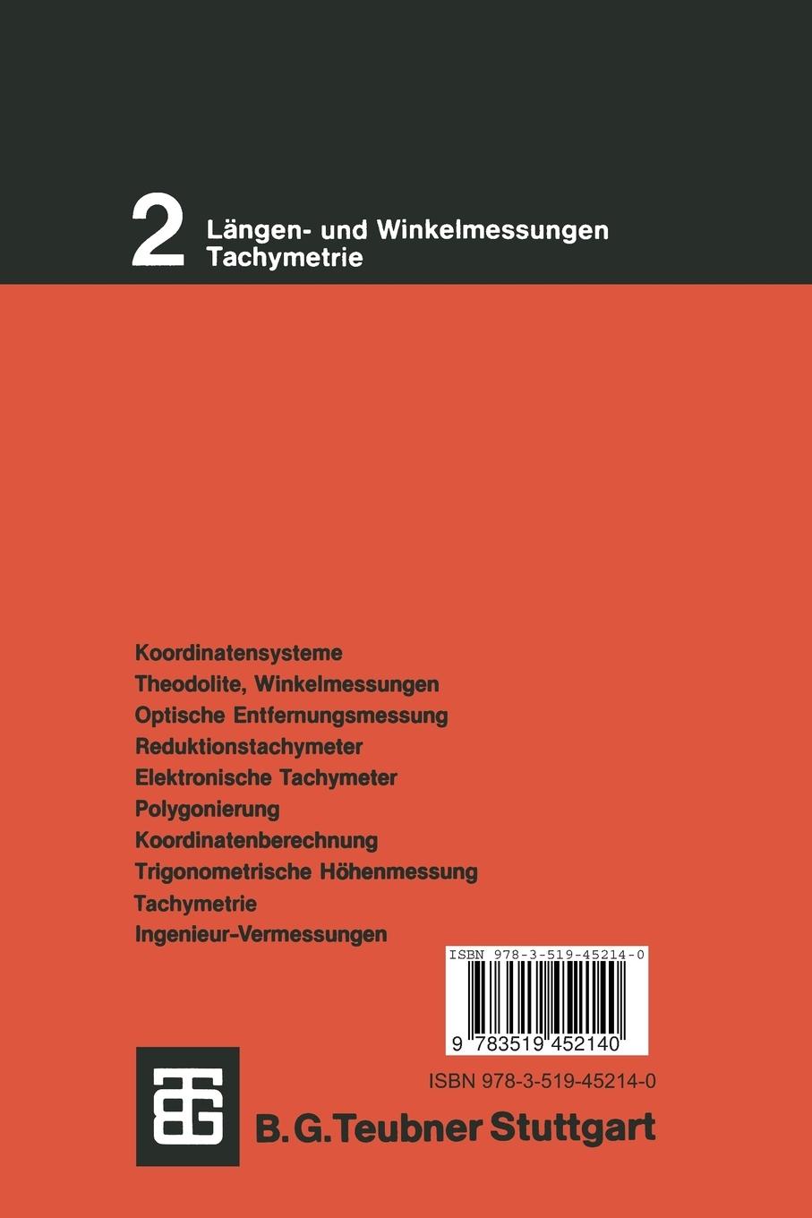 Rückseite: 9783519452140 | Vermessungskunde | Volker Matthews (u. a.) | Taschenbuch | viii | 1986