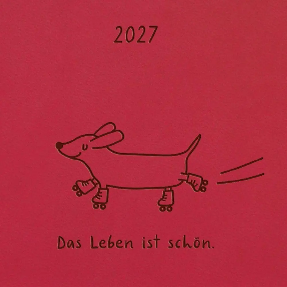 Bild: 9783986362140 | Terminplaner Lederlook 2027 Rot | Terminplaner Lederlook A6 | Original