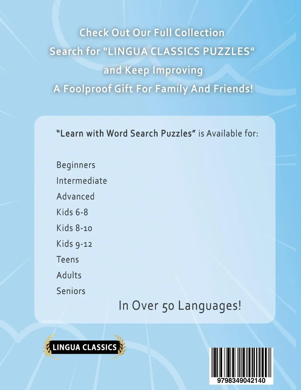 Rückseite: 9798349042140 | LEARN BULGARIAN WITH WORD SEARCH PUZZLES FOR KIDS 6 - 8 - Discover...