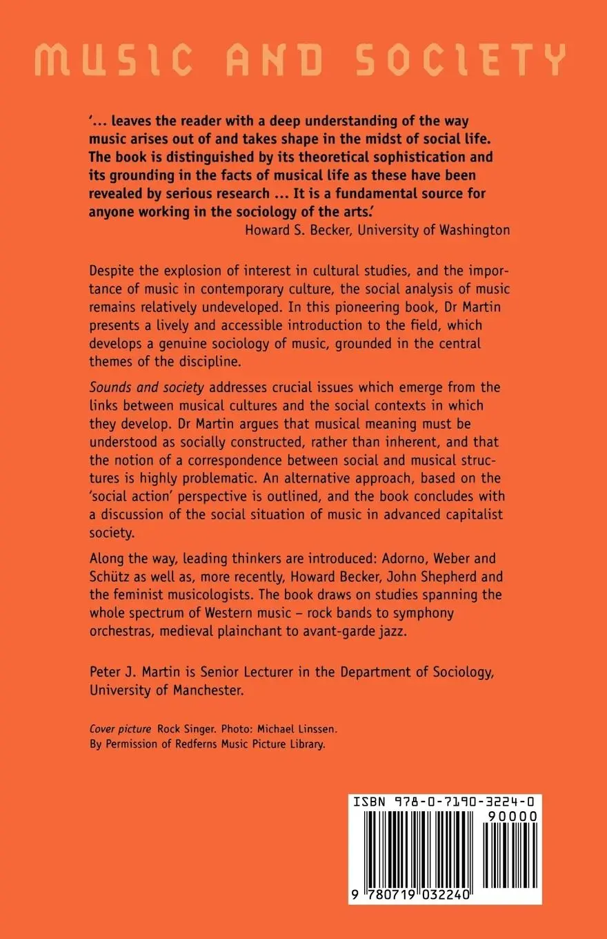 Rückseite: 9780719032240 | Sounds and Society | Themes in the sociology of music | Martin | Buch