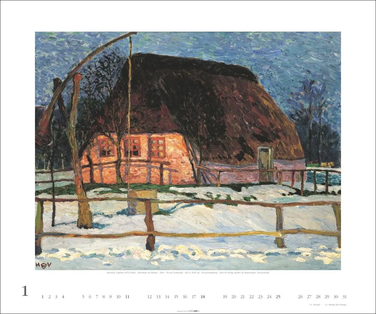 Bild: 9783839902240 | Worpsweder Landschaften Kalender 2026 | Ende | Kalender | 14 S. | 2026