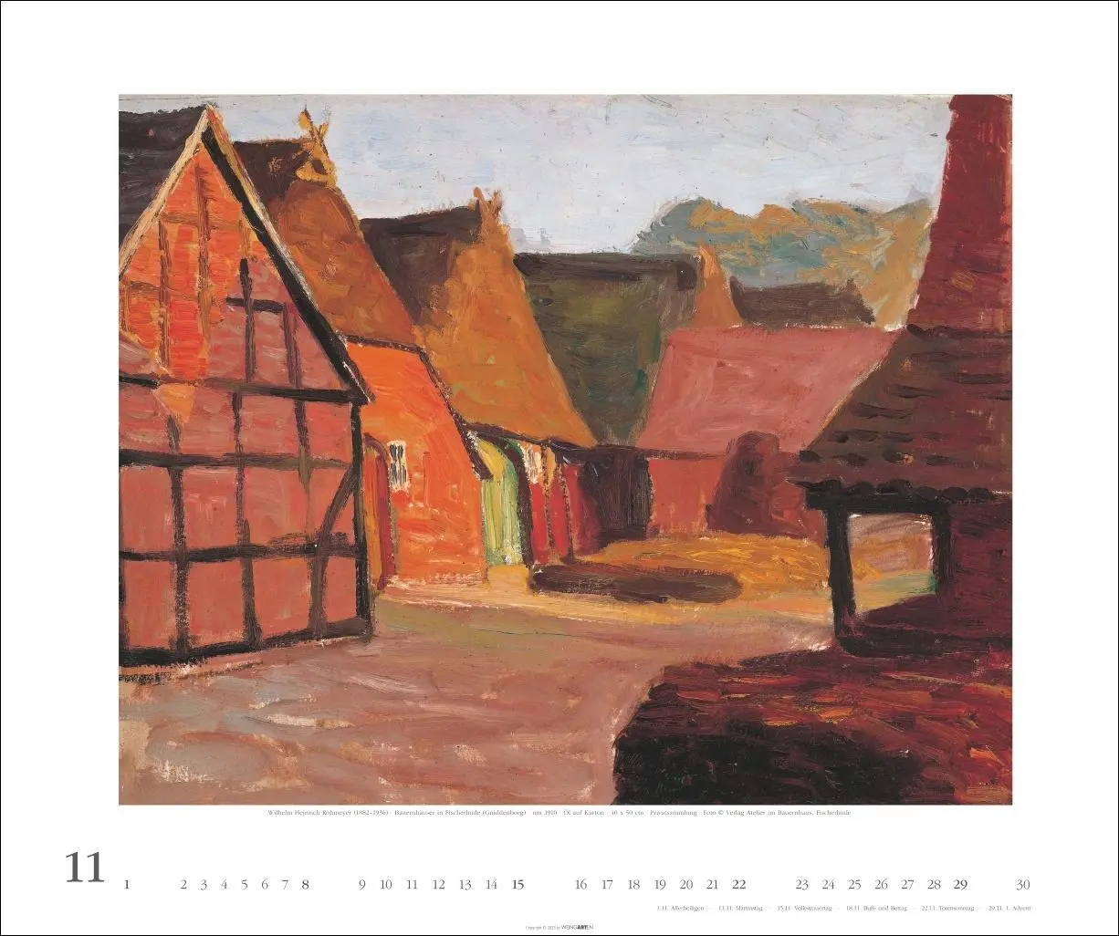 Bild: 9783839902240 | Worpsweder Landschaften Kalender 2026 | Ende | Kalender | 14 S. | 2026
