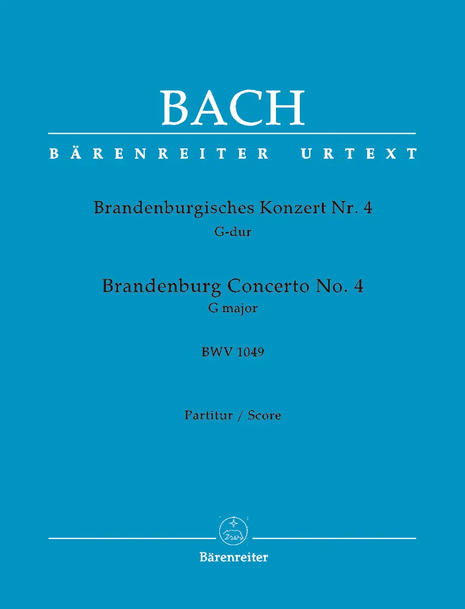 Cover: 9790006502240 | Brandenburg Concerto No.4 In G, BWV 1049 | Johann Sebastian Bach