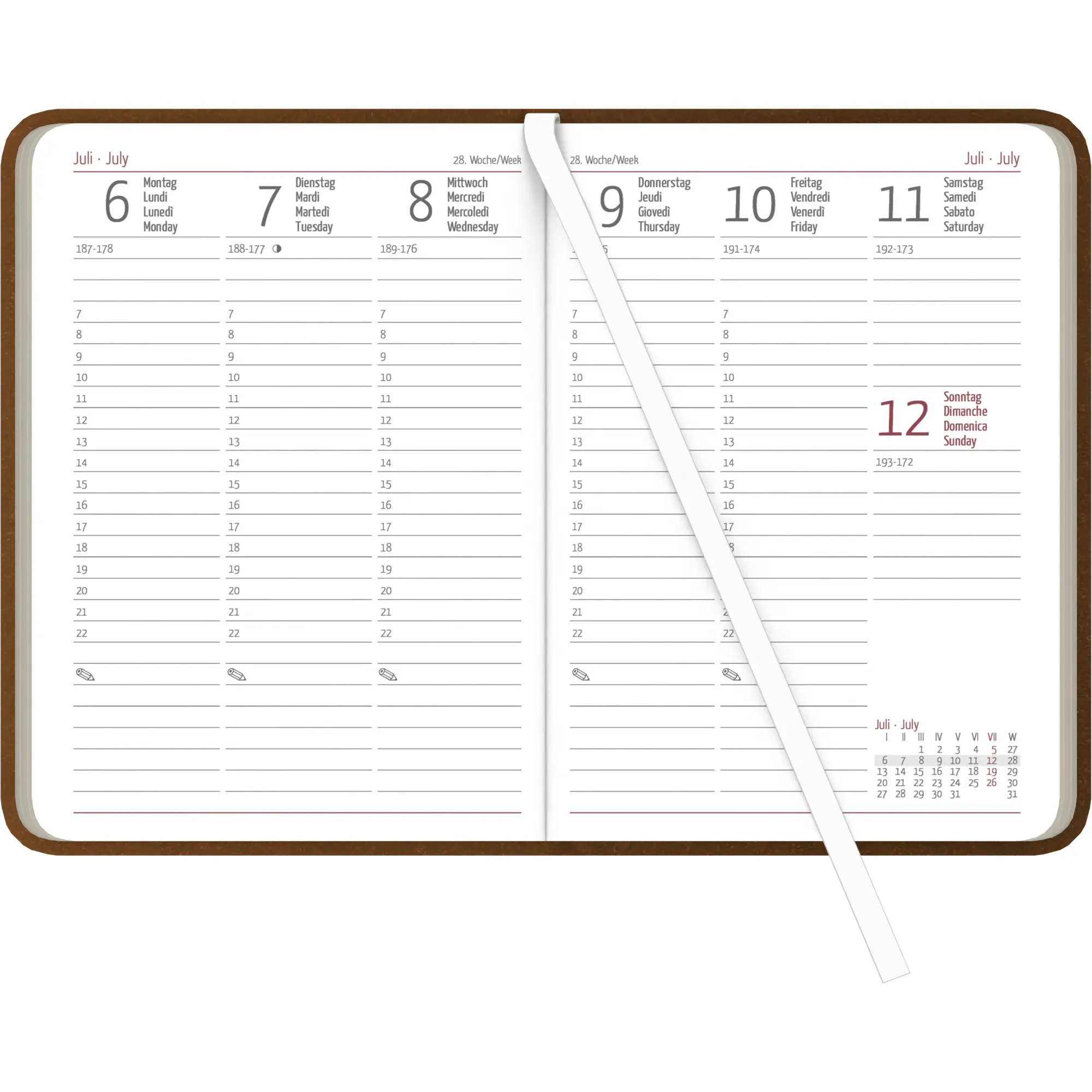 Bild: 4069095002340 | Wochen-Minitimer Nature Line Malt 2026 - Taschen-Kalender A6 - 1...