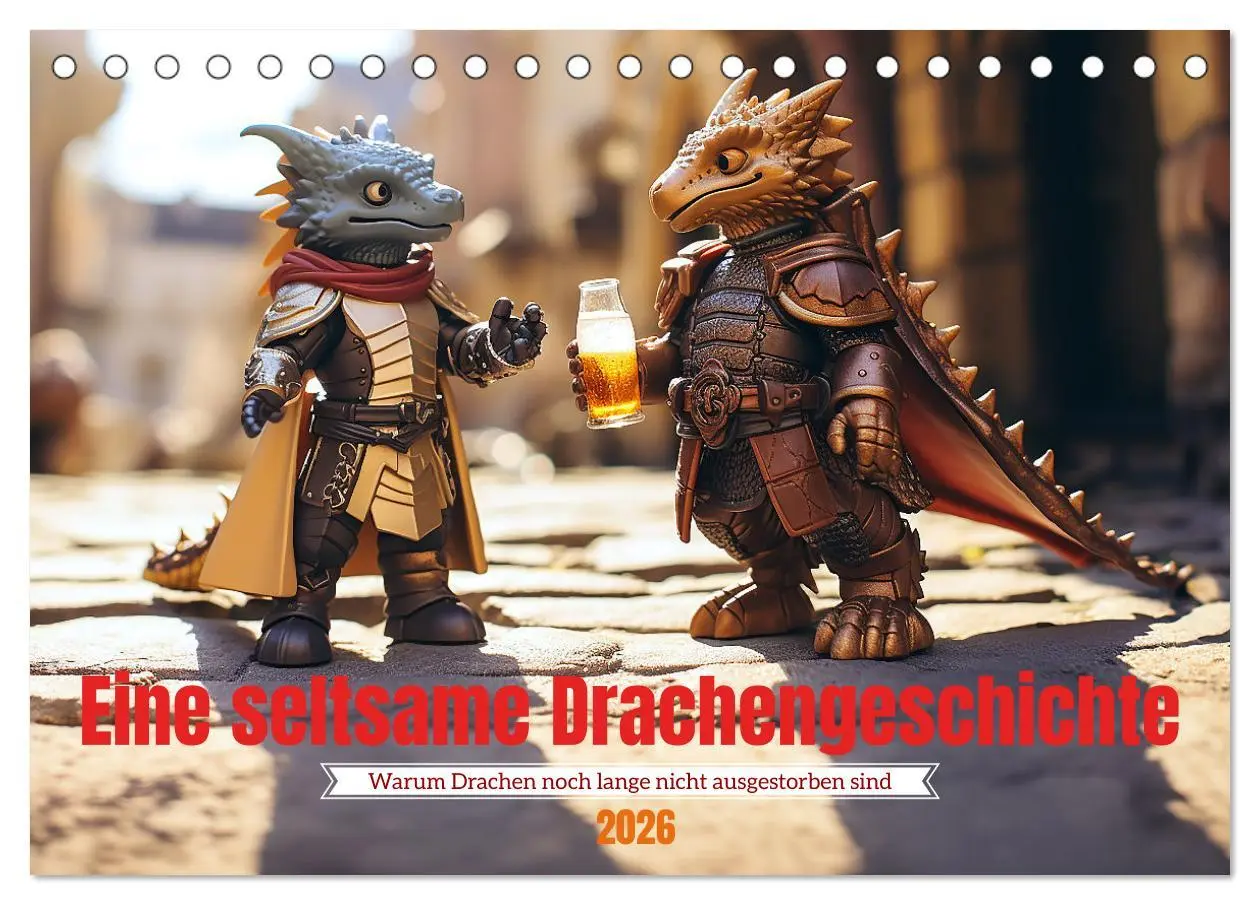 Cover: 9783457512340 | Eine seltsame Drachengeschichte (Tischkalender 2026 DIN A5 quer),...
