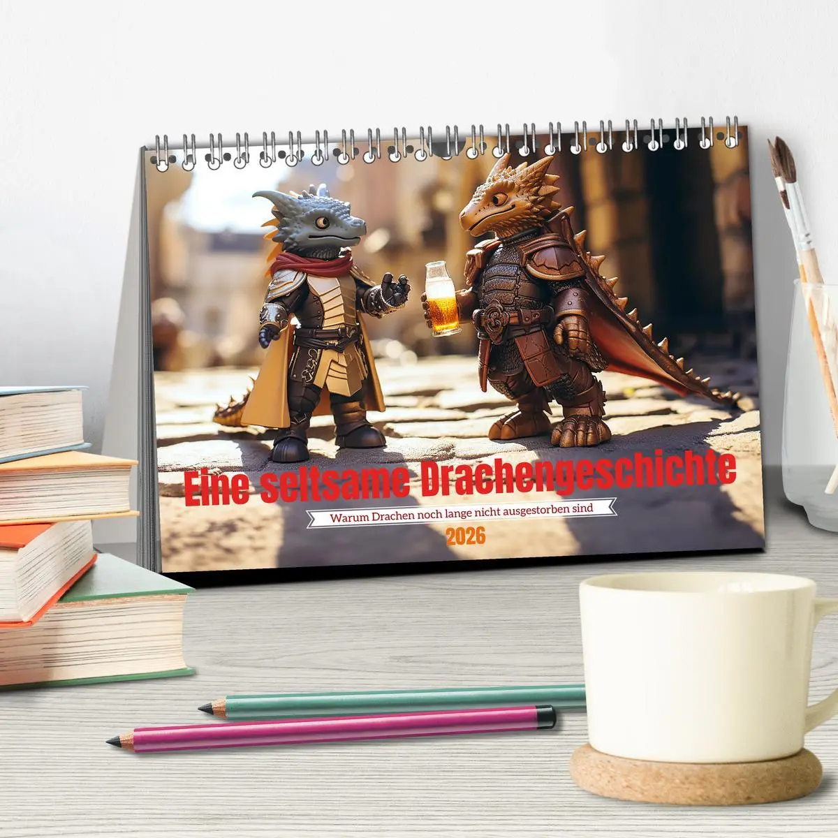 Bild: 9783457512340 | Eine seltsame Drachengeschichte (Tischkalender 2026 DIN A5 quer),...