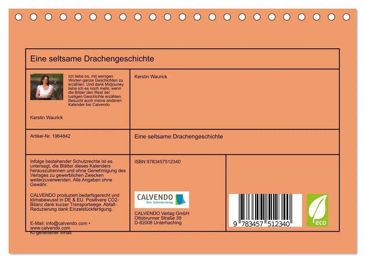 Bild: 9783457512340 | Eine seltsame Drachengeschichte (Tischkalender 2026 DIN A5 quer),...