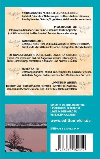 Rückseite: 9783937452340 | Lofoten | Mit 12 Inselrouten, 20 Wanderungen | Michael Möbius | Buch