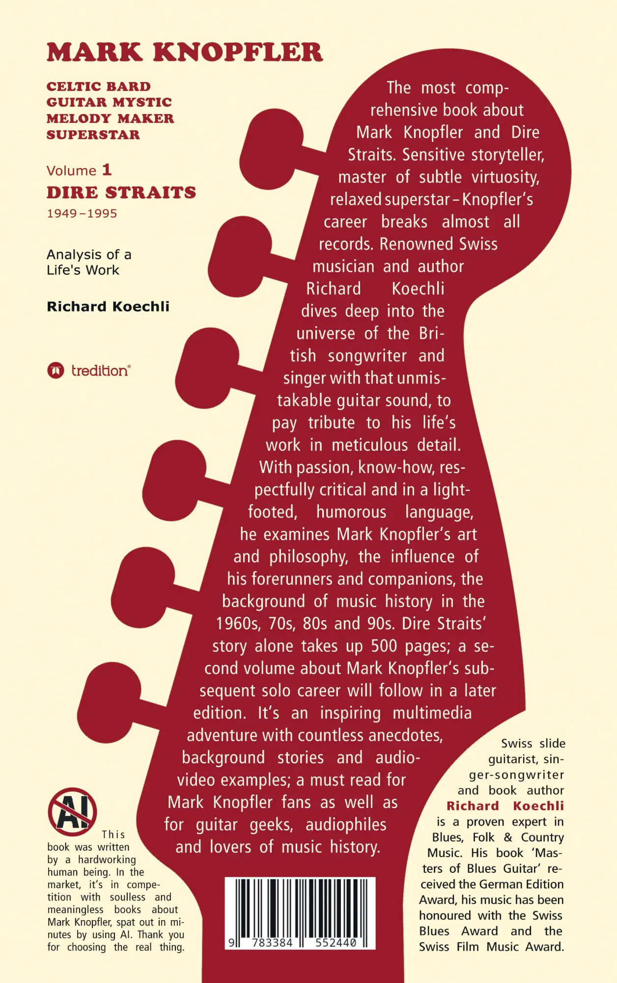 Rückseite: 9783384552440 | Mark Knopfler (Volume 1, Dire Straits) - the real 500-page book | Buch