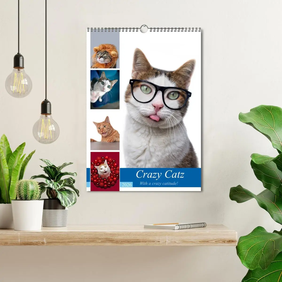 Bild: 9783516382440 | Crazy Catz. (Wandkalender 2026 DIN A3 hoch), CALVENDO Monatskalender