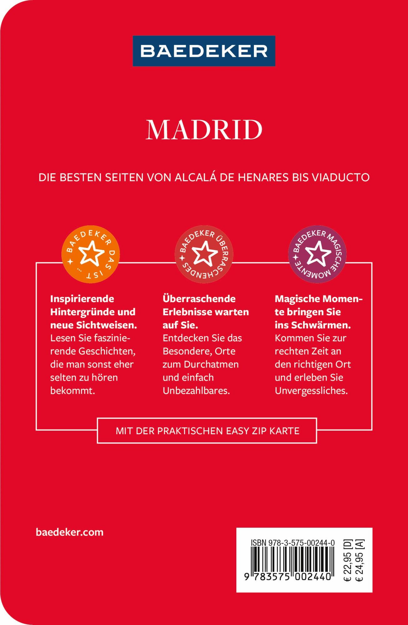 Rückseite: 9783575002440 | Baedeker Reiseführer Madrid | mit praktischer Karte EASY ZIP | Schulz