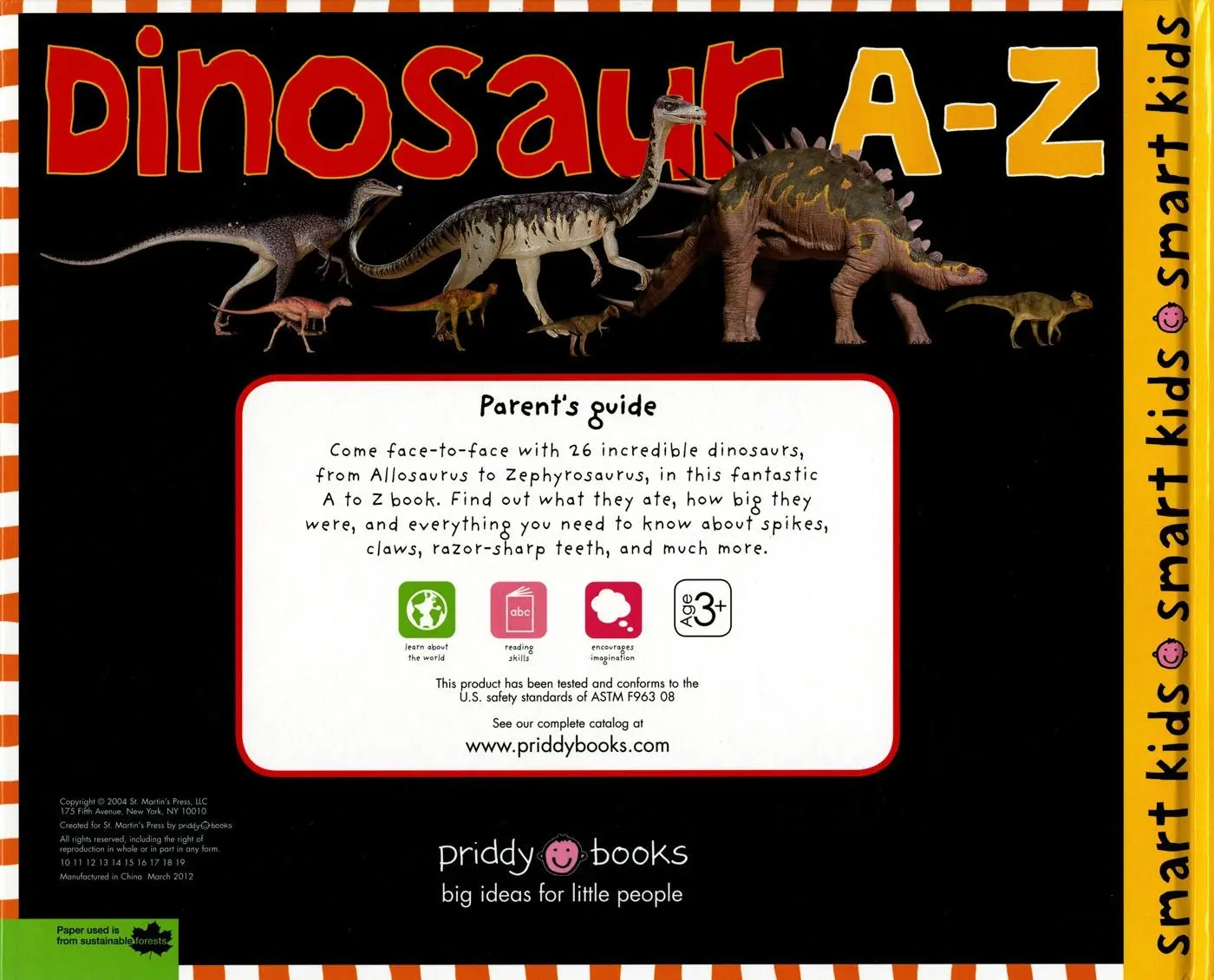 Rückseite: 9780312492540 | Priddy, R: SMART KIDS DINOSAUR A-Z LARGE | Roger Priddy | Buch | 2004
