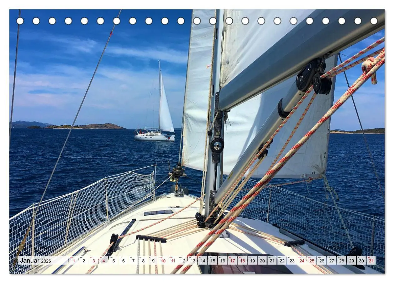 Bild: 9783457422540 | Segeln - mit dem Wind (Tischkalender 2026 DIN A5 quer), CALVENDO...