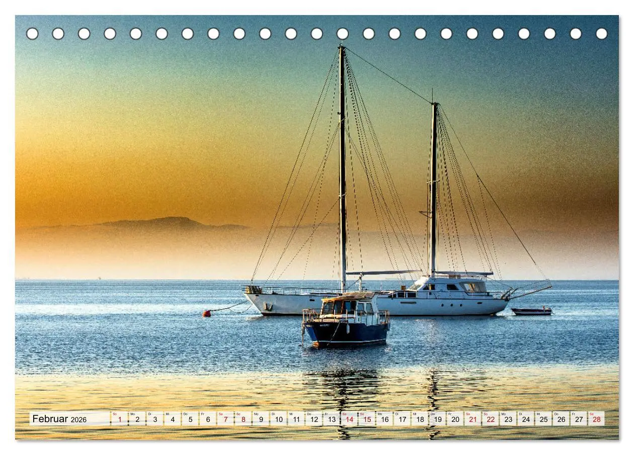 Bild: 9783457422540 | Segeln - mit dem Wind (Tischkalender 2026 DIN A5 quer), CALVENDO...