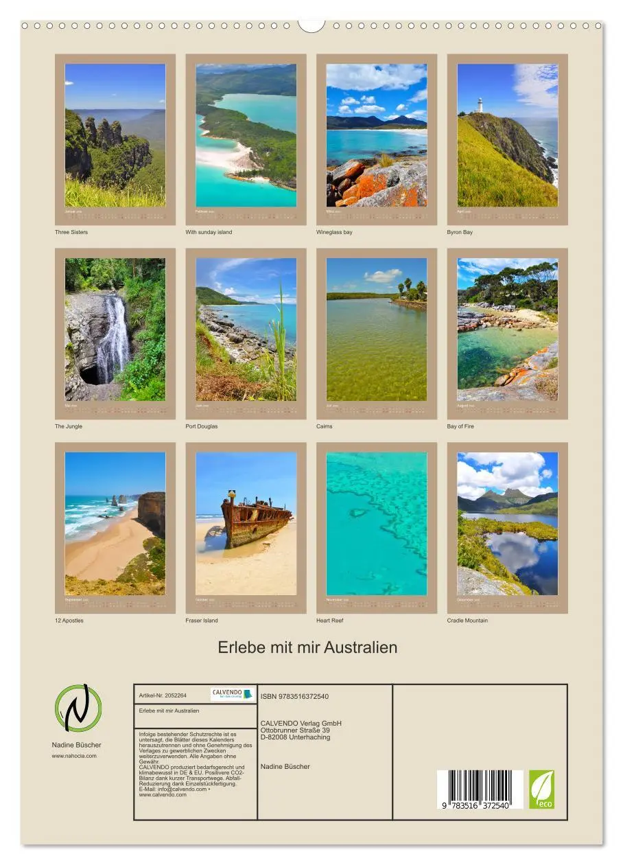 Bild: 9783516372540 | Erlebe mit mir Australien (hochwertiger Premium Wandkalender 2026...