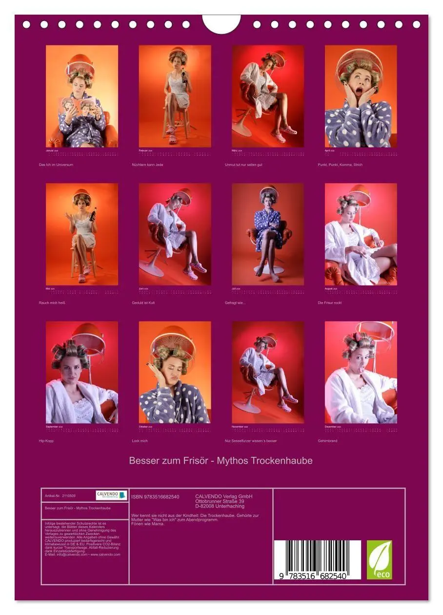 Bild: 9783516682540 | Besser zum Frisör - Mythos Trockenhaube (Wandkalender 2026 DIN A4...