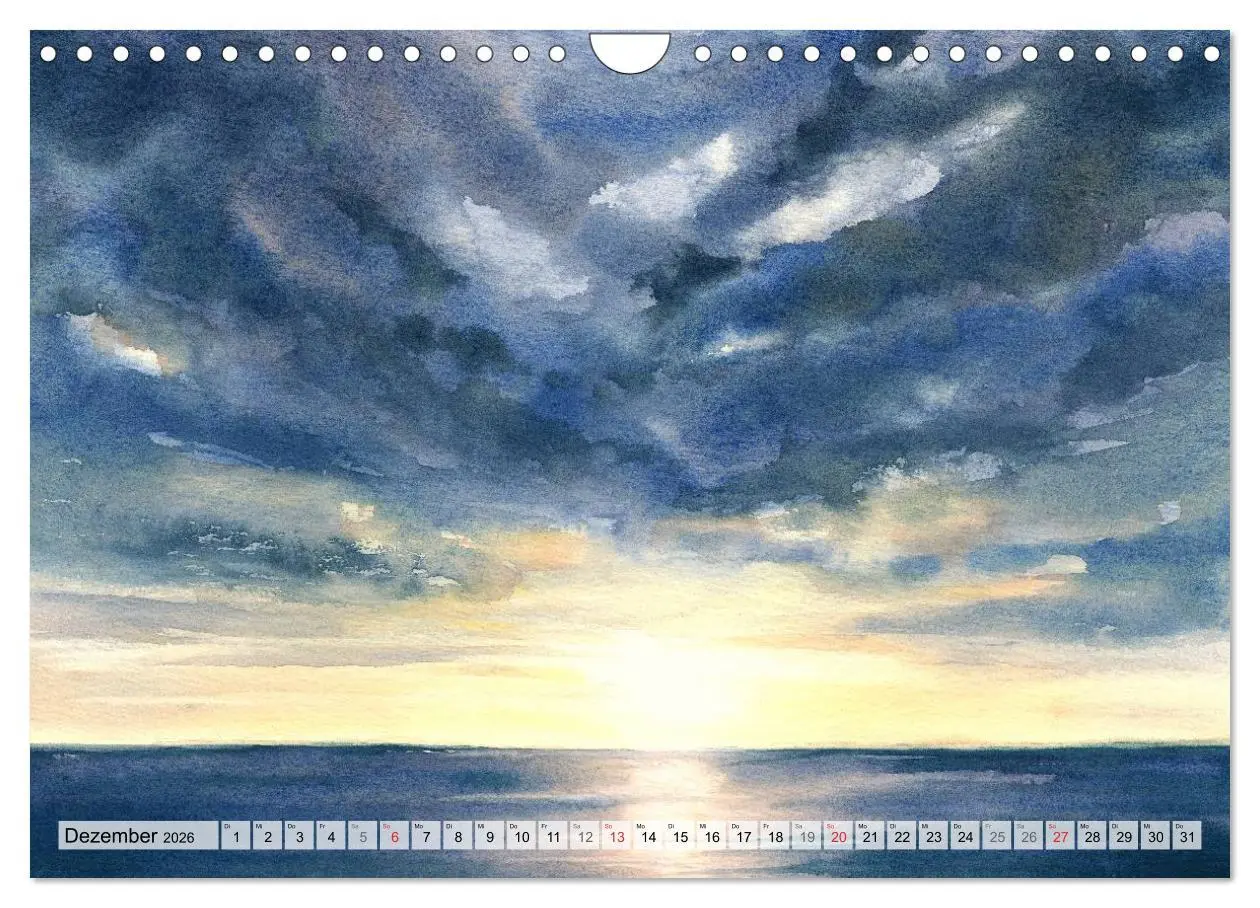 Bild: 9783516052640 | Komm mit ans Meer - Aquarelle (Wandkalender 2026 DIN A4 quer),...
