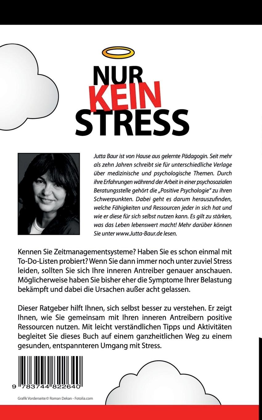 Rückseite: 9783744822640 | Nur kein Stress | Jutta Baur | Taschenbuch | Paperback | 152 S. | 2019