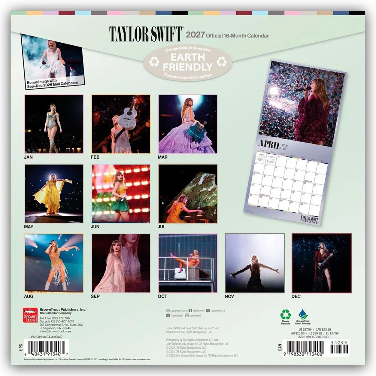 Bild: 9783803532640 | Taylor Swift 2027 - Offizieller Wandkalender | Kalender | 28 S. | 2027