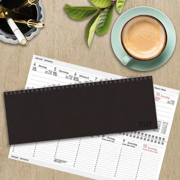 Bild: 9783819302640 | Tischkalender quer Professional Premium 2027 schwarz | Korsch Verlag