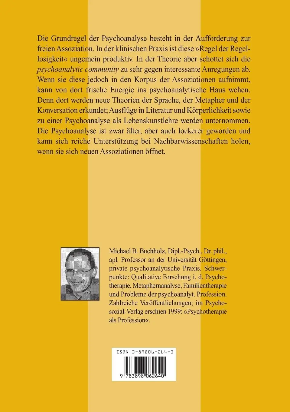Rückseite: 9783898062640 | Neue Assoziationen | Michael B. Buchholz | Taschenbuch | 311 S. | 2003