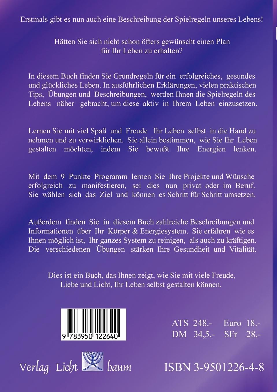 Rückseite: 9783950122640 | Die Spielregeln des Lebens | Dieter Czerny | Taschenbuch | 128 S.