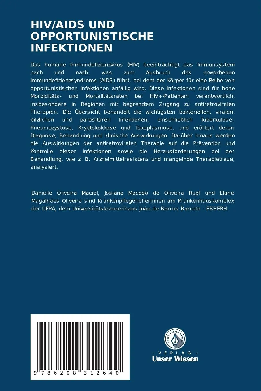Rückseite: 9786208312640 | HIV/AIDS UND OPPORTUNISTISCHE INFEKTIONEN | Maciel (u. a.) | Buch