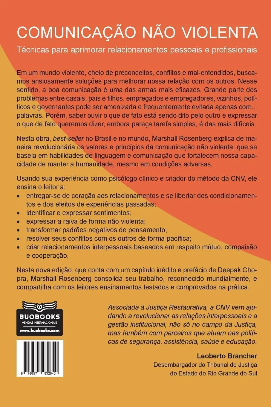 Rückseite: 9788571832640 | Comunicação não violenta - Nova edição | Marshall B. Rosenberg | Buch