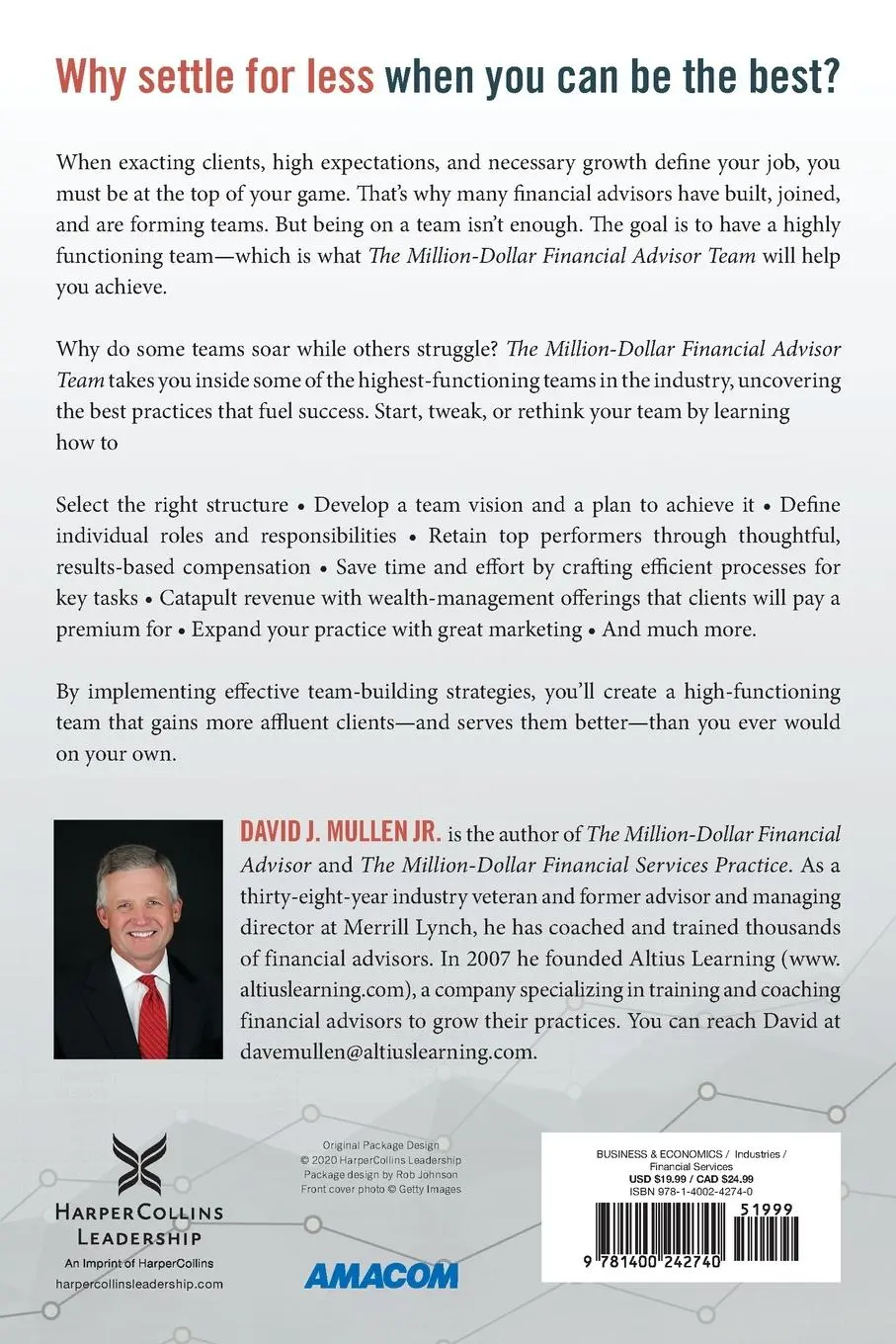 Rückseite: 9781400242740 | The Million-Dollar Financial Advisor Team | Jr. David J. Mullen | Buch