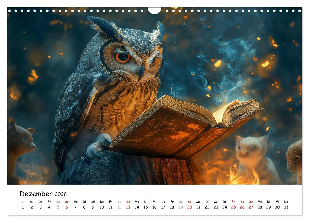 Bild: 9783457332740 | Eulen im Wald - Die geheimen Jobs und Aufgaben (Wandkalender 2026...