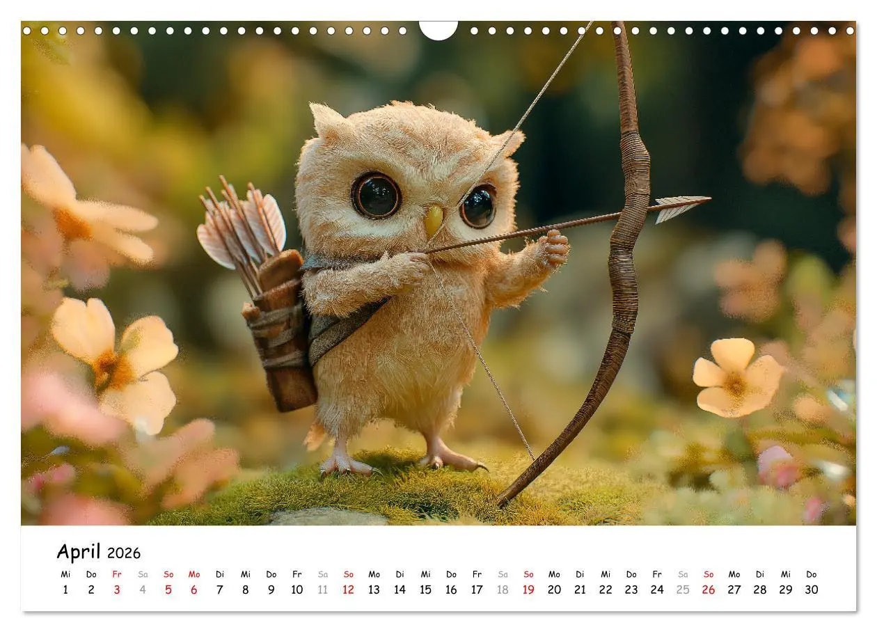 Bild: 9783457332740 | Eulen im Wald - Die geheimen Jobs und Aufgaben (Wandkalender 2026...