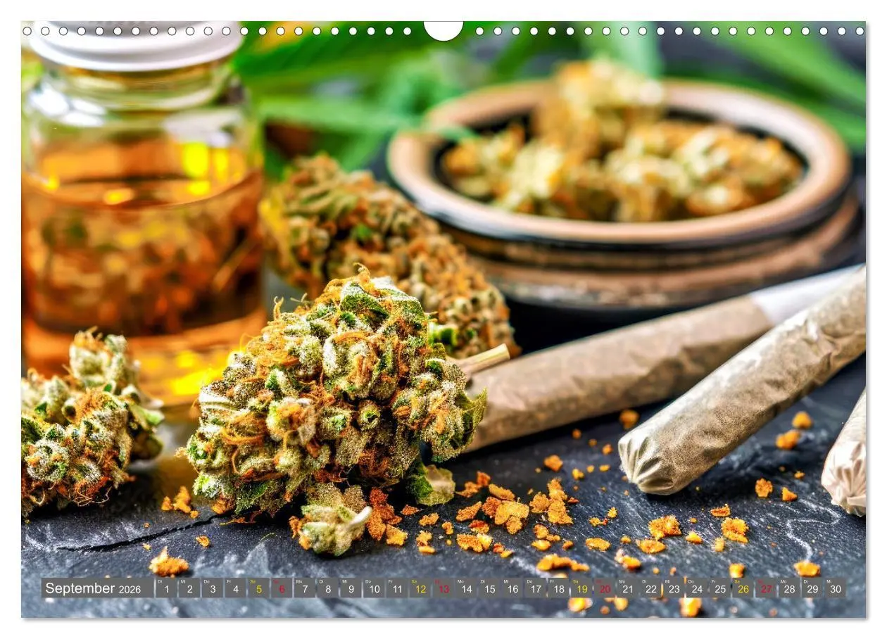 Bild: 9783457402740 | Faszination Cannabis (Wandkalender 2026 DIN A3 quer), CALVENDO...