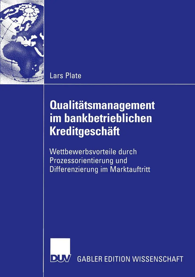 Cover: 9783824482740 | Qualitätsmanagement im bankbetrieblichen Kreditgeschäft | Lars Plate