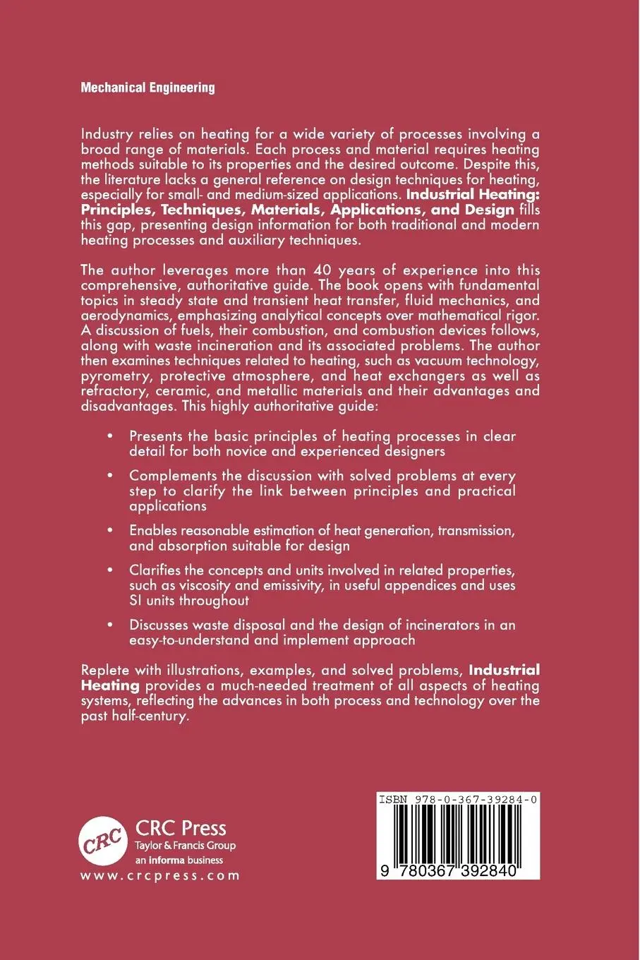 Rückseite: 9780367392840 | Industrial Heating | Yeshvant V Deshmukh | Taschenbuch | Englisch