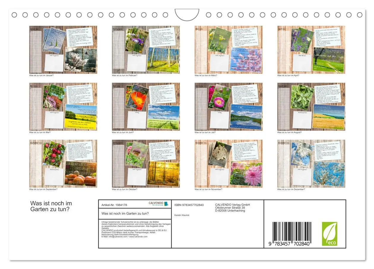 Bild: 9783457702840 | Was ist noch im Garten zu tun? (Wandkalender 2026 DIN A4 quer),...