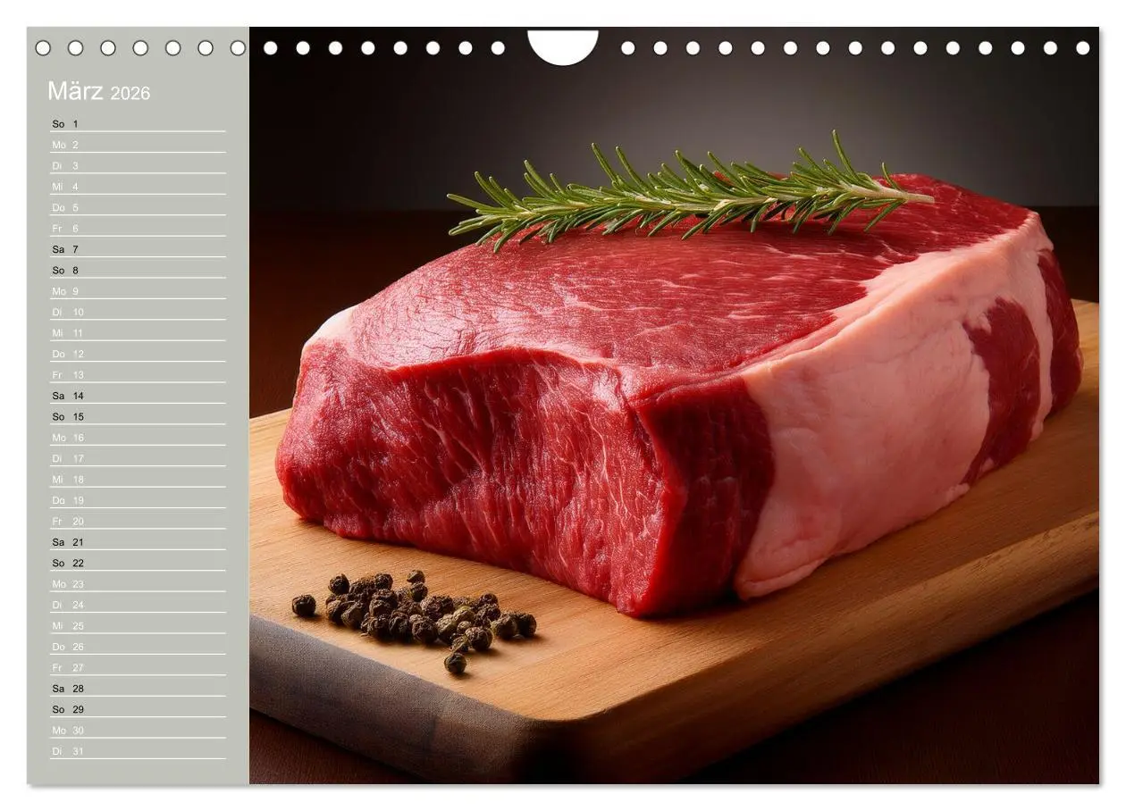 Bild: 9783457942840 | Der Grillkalender für echte Männer (Wandkalender 2026 DIN A4 quer),...