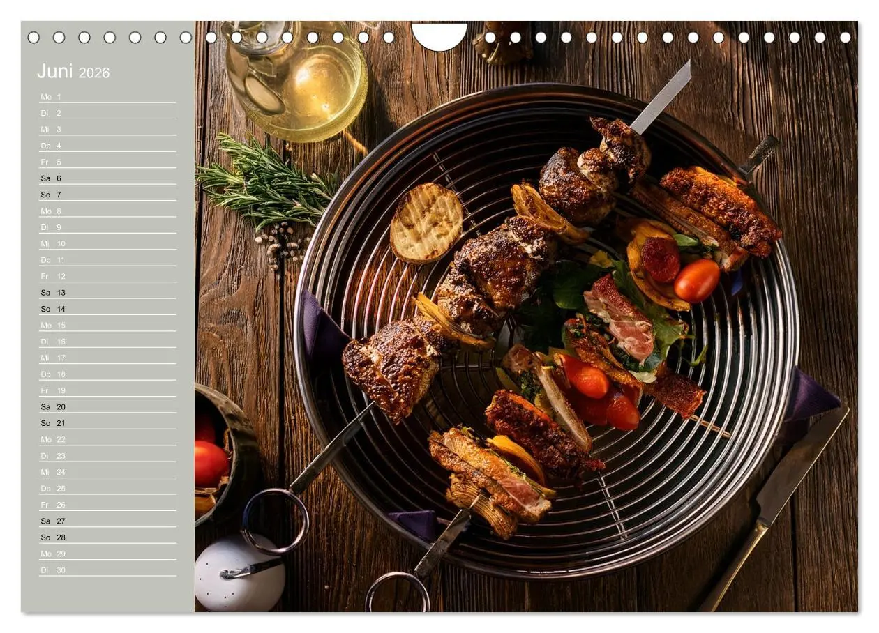 Bild: 9783457942840 | Der Grillkalender für echte Männer (Wandkalender 2026 DIN A4 quer),...