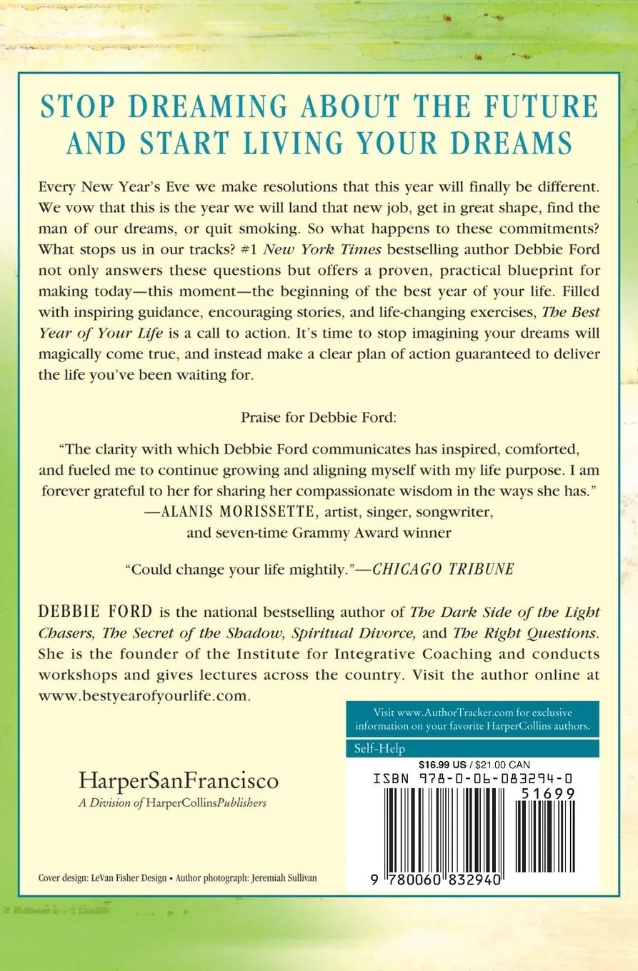 Rückseite: 9780060832940 | The Best Year of Your Life | Dream It, Plan It, Live It | Debbie Ford