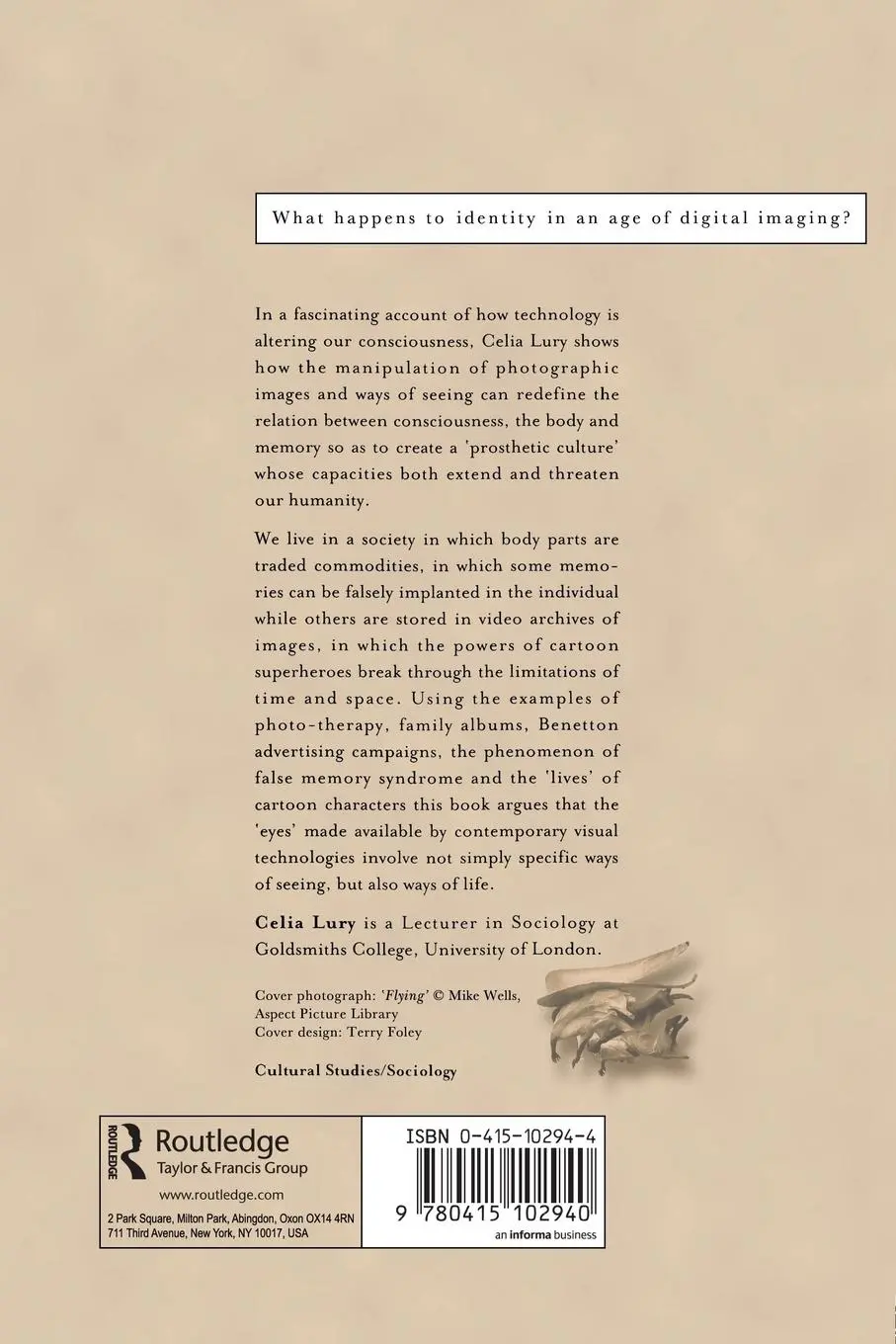 Rückseite: 9780415102940 | Prosthetic Culture | Celia Lury | Taschenbuch | Englisch | 1997