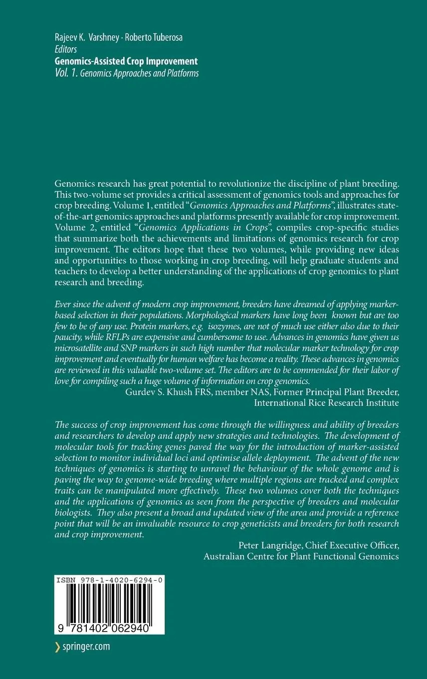 Rückseite: 9781402062940 | Genomics-Assisted Crop Improvement | Roberto Tuberosa (u. a.) | Buch