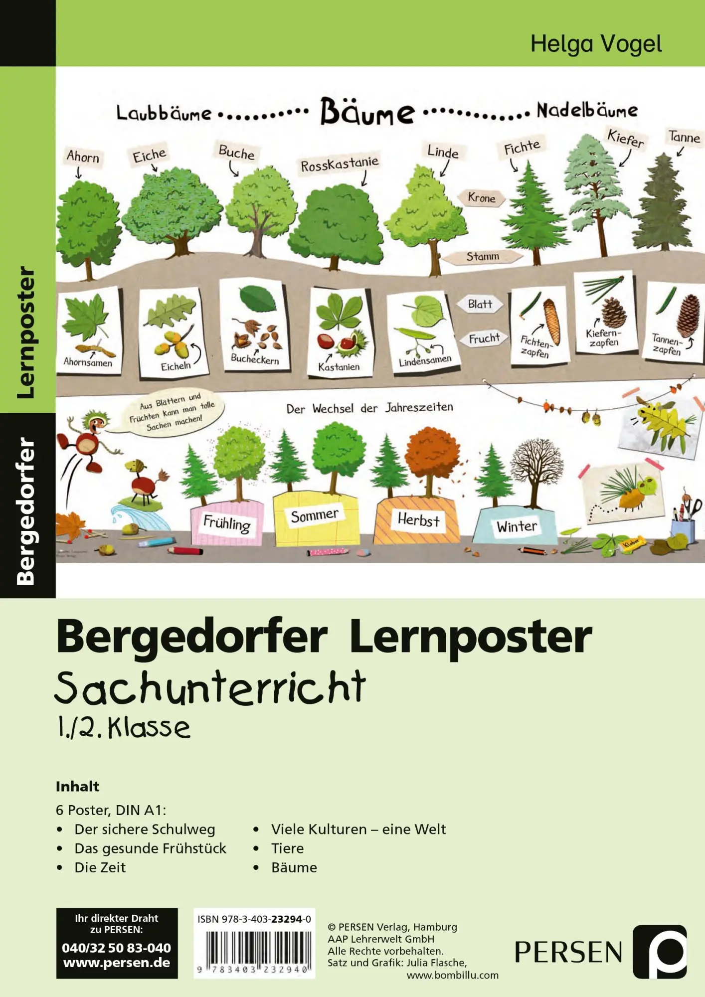 Cover: 9783403232940 | Lernposter Sachunterricht - 1./2. Klasse | Helga Vogel | Poster | 6 S.