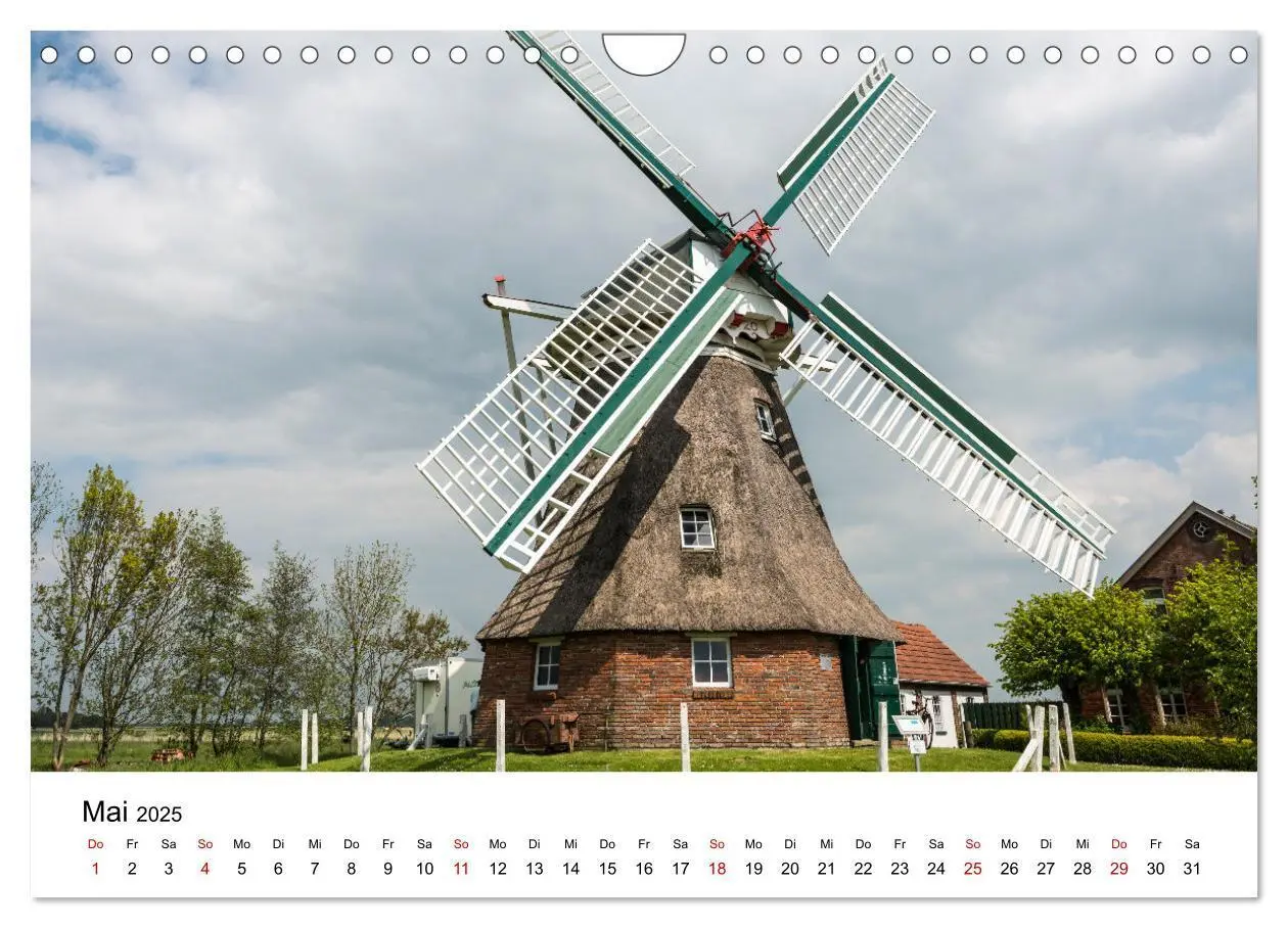 Bild: 9783435152940 | Ostfriesische Mühlenlandschaft (Wandkalender 2025 DIN A4 quer),...