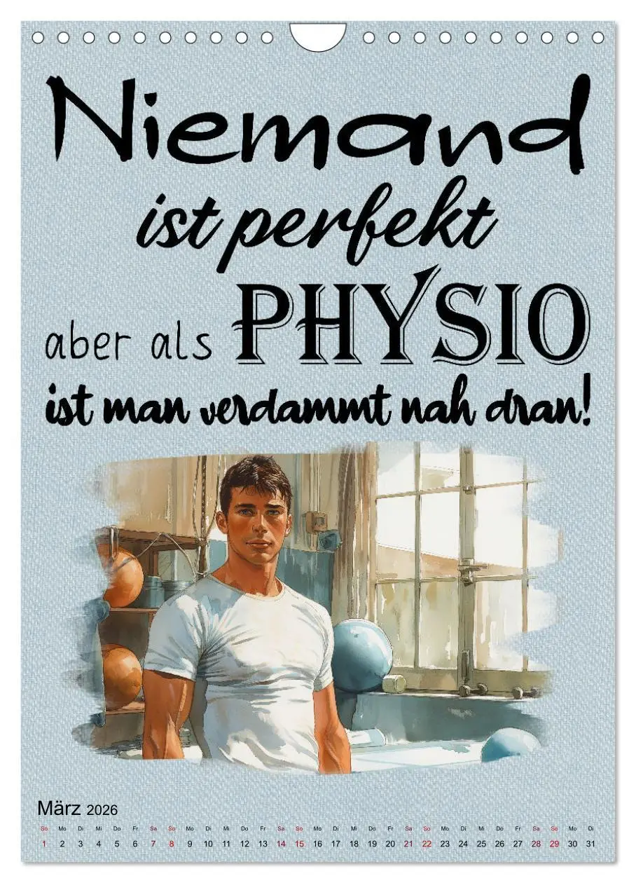 Bild: 9783516262940 | Physiosprüche (Wandkalender 2026 DIN A4 hoch), CALVENDO Monatskalender